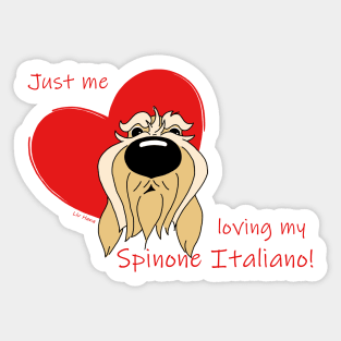 Just me loving my Spinone Italiano Sticker